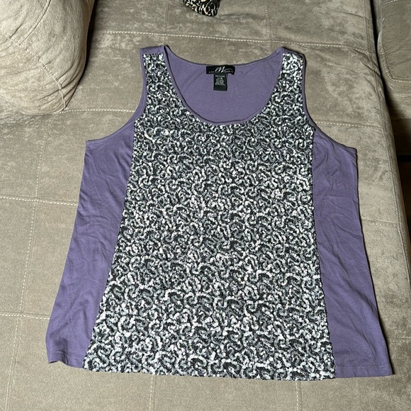 Midnight Velvet Purple Fitted Sleeveless Tank Top - Picture 5 of 9
